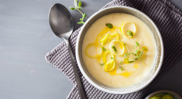 Krémová polievka s pórom a zemiakmi